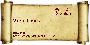 Vigh Laura névjegykártya